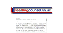 Desktop Screenshot of leadingcounsel.co.uk